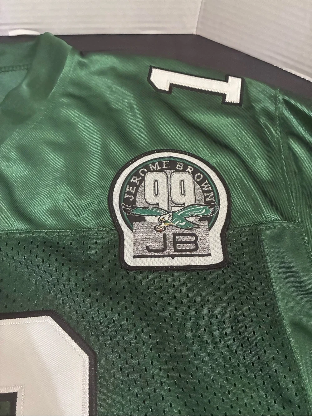 Mitchell & Ness Forest Green V‑neck Jersey Top - Picture 3 of 7